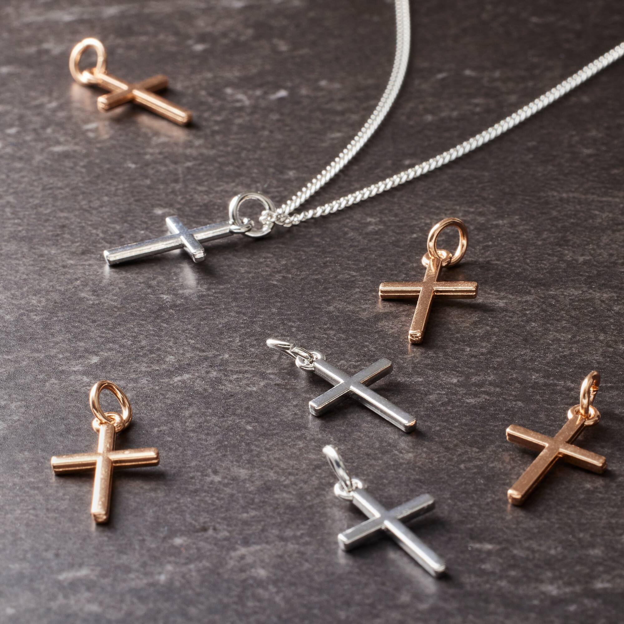 12 Packs: 20 ct. (240 total) Metal Cross Charms by Bead Landing™